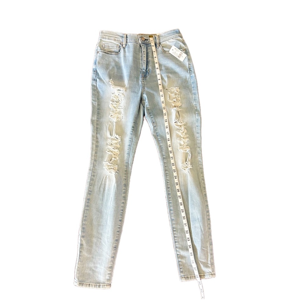 NWT PACSUN (27) High Rise Jeggings Distressed Light Wash - Picture 6 of 11